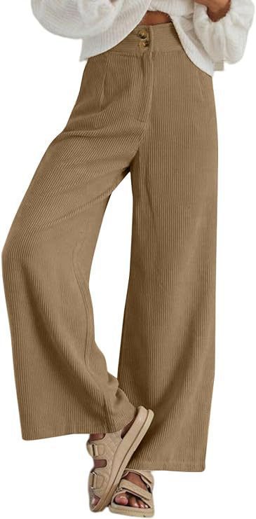 Ladies Wide Corduroy Trousers Lune London