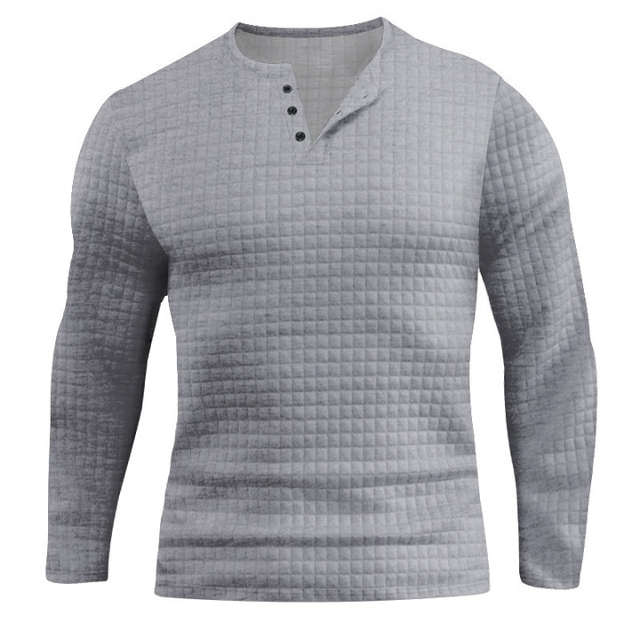 Long sleeve shirt for men with textured design and button placket Lune London