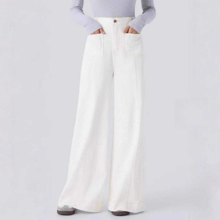 Jean large femme avec poches haute Chic & Stil