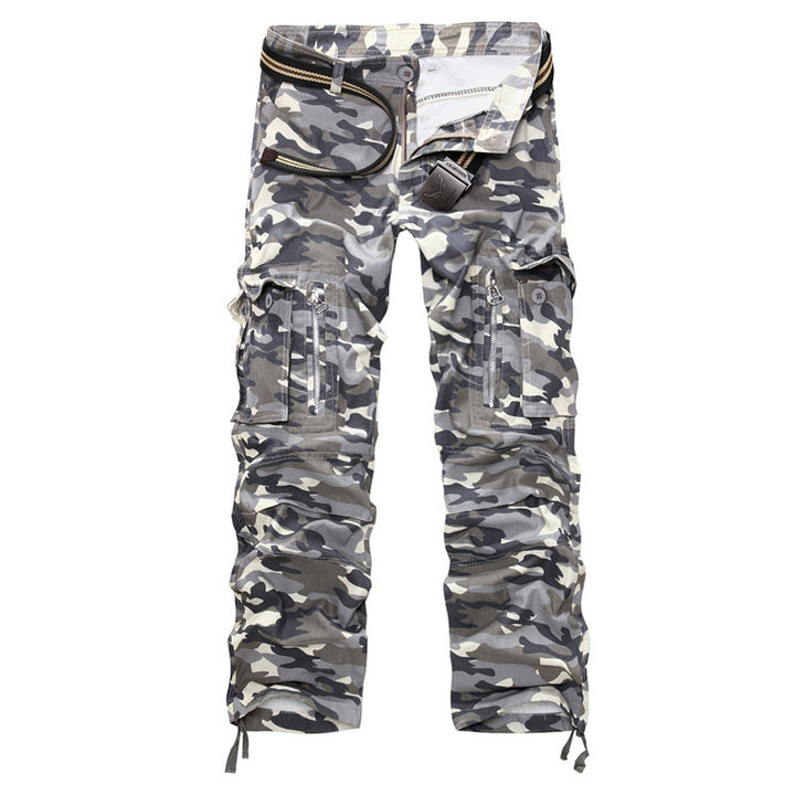 Men's cargo pants with practical zip pockets and elastic waist Lune London
