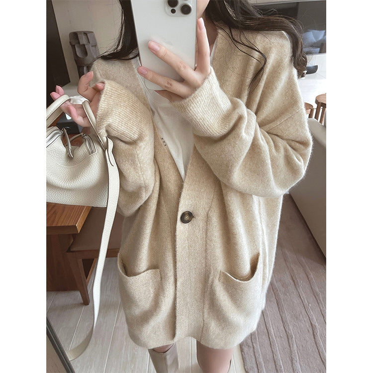 Cardigan Doux pour Femmes avec une Coupe Ample et des Poches