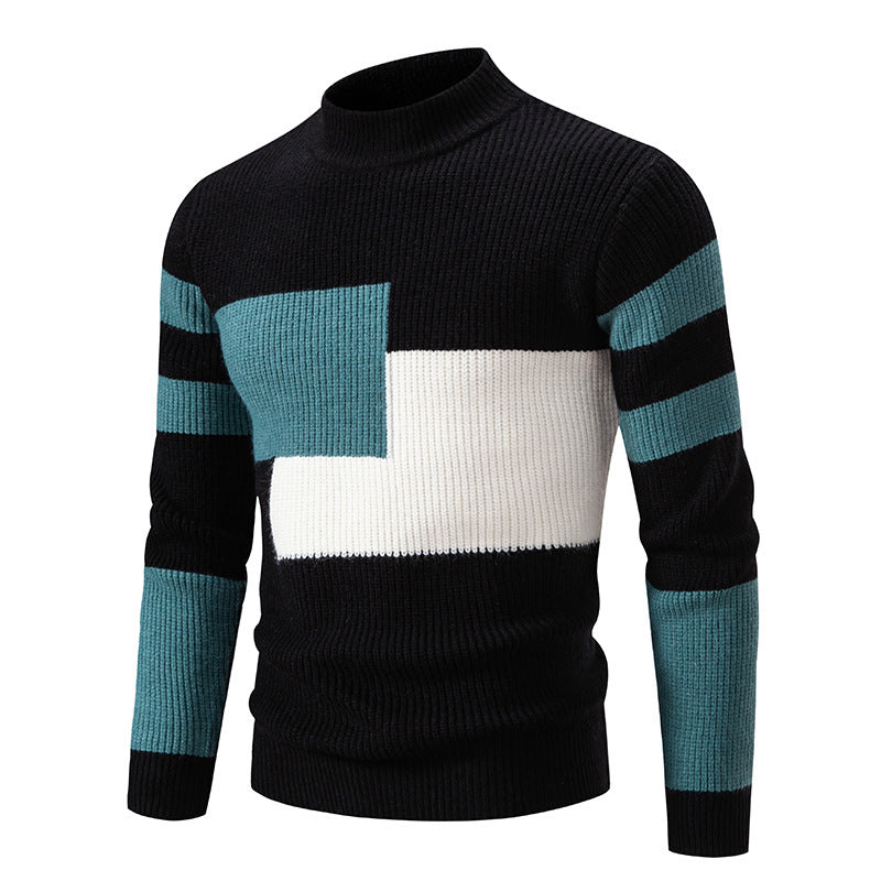 Fashionable men's sweater with textured block design Lune London