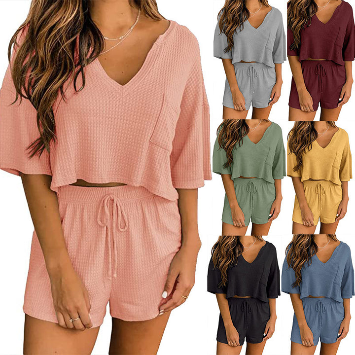 Lune London Women's Waffle Knit Loungewear Set