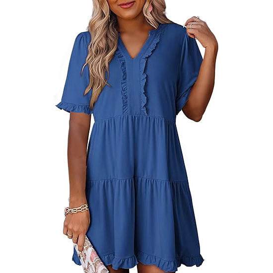 Leisure dress for women with ruffle details Lune London