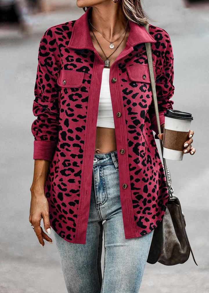 Casual linen jacket for women in animal print Lune London
