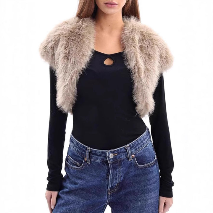 Women Soft Faux Fur Gilet with Open Design Lune London