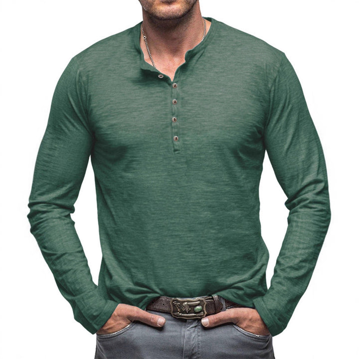 Men's long sleeve shirt with button placket Lune London