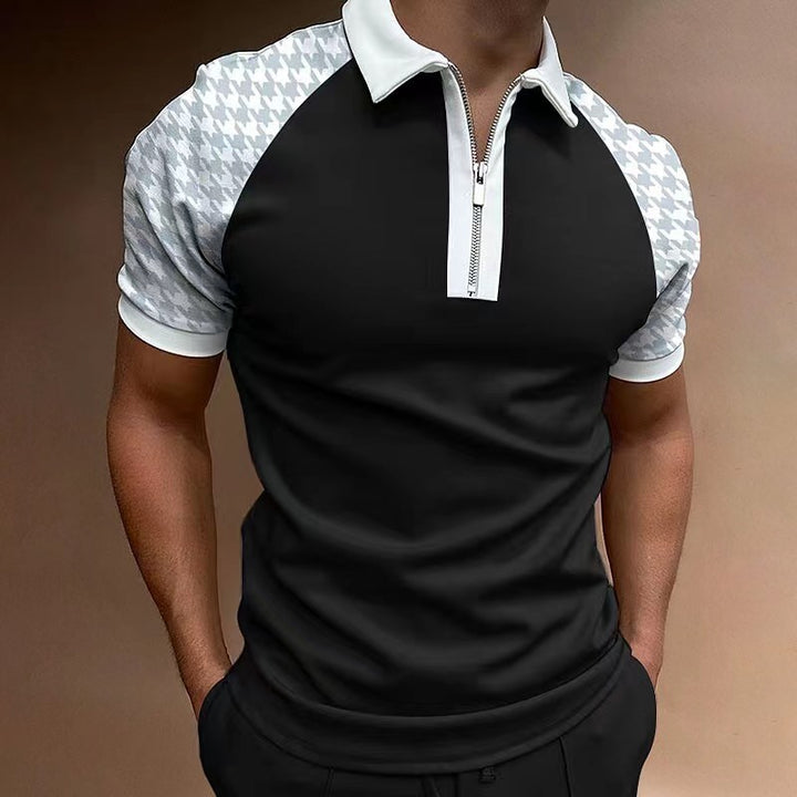Men's Performance Polo Stylish Half-Zip Lune London