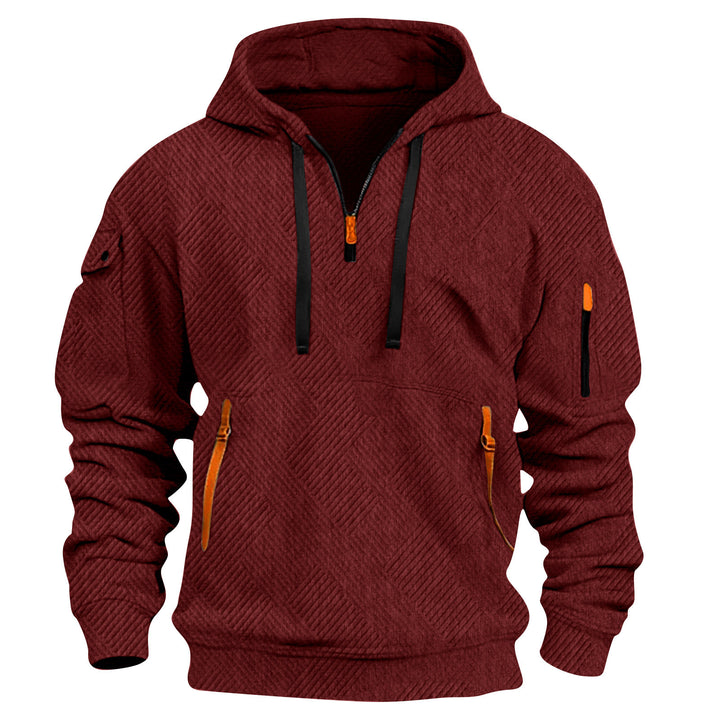 Men's hoodie with practical zip pockets and innovative structured design Lune London