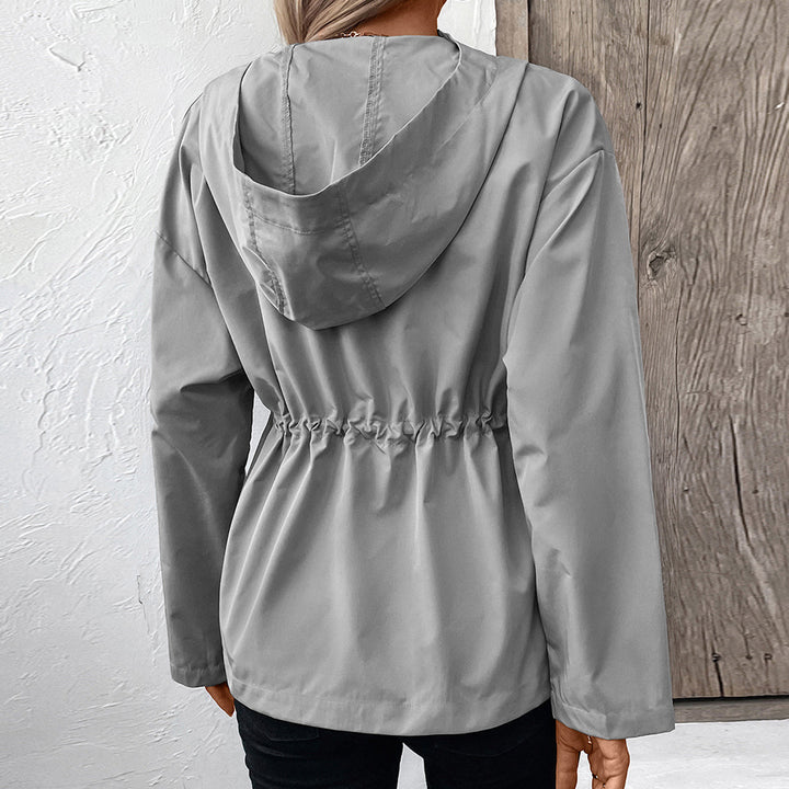 Lightweight hooded jacket for women with adjustable waist Lune London
