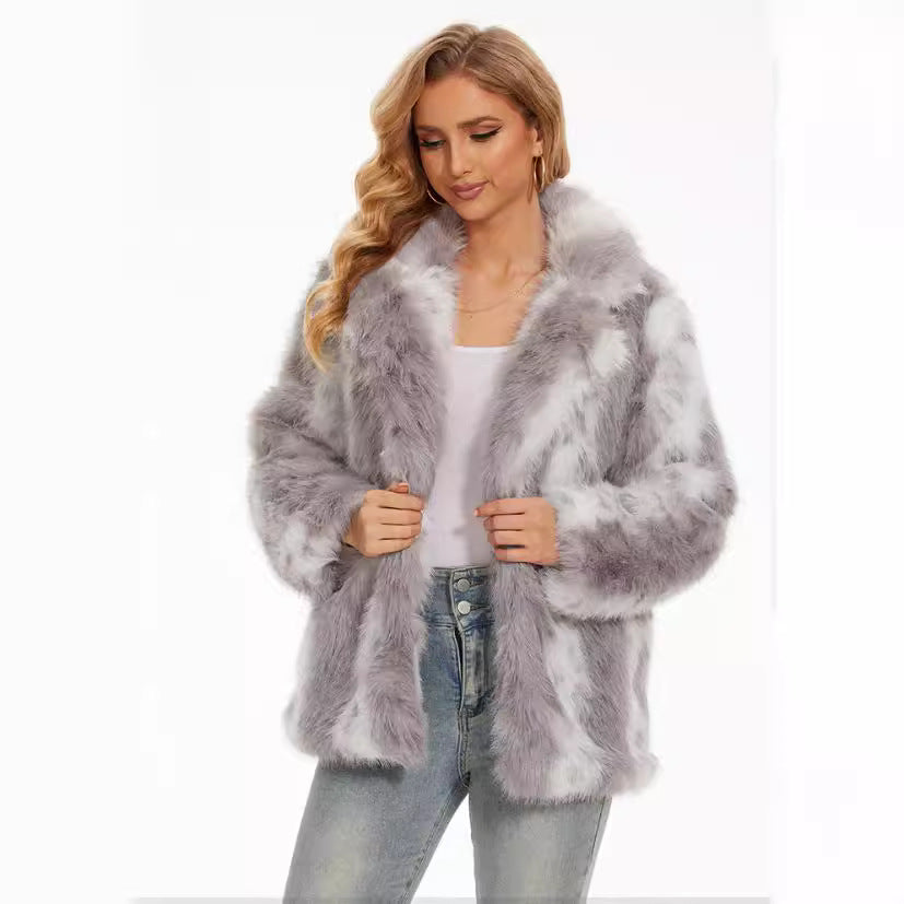 Ladies Fuzzy Oversized Jacket Lune London