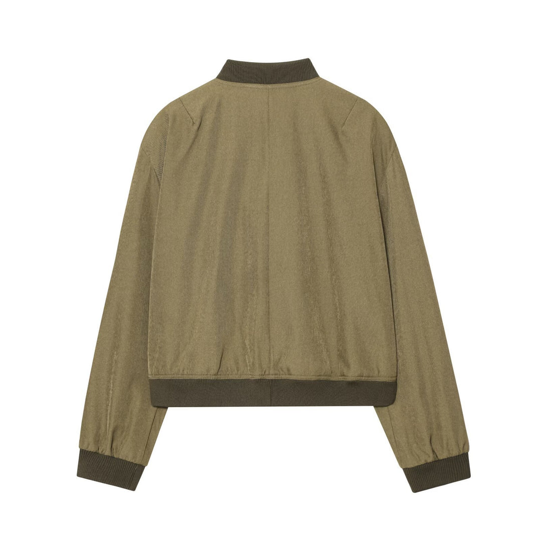 Casual bomber jacket for women with practical pockets and elastic hem Lune London