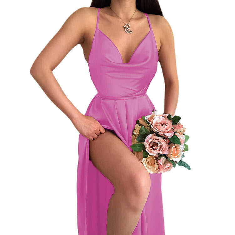 Wedding dress for women with elegant V-neck and flowy skirt Lune London