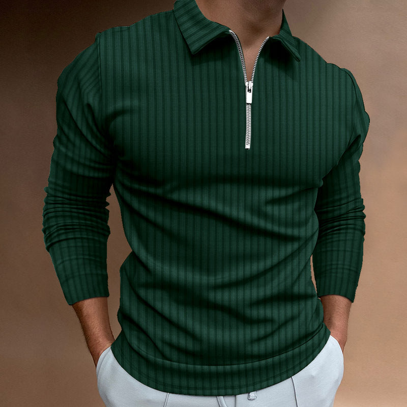 Men's Stylish Polo Shirt with Zipper Lune London