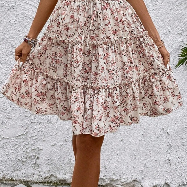 Aire wrap skirt for ladies with ruffle details Lune London