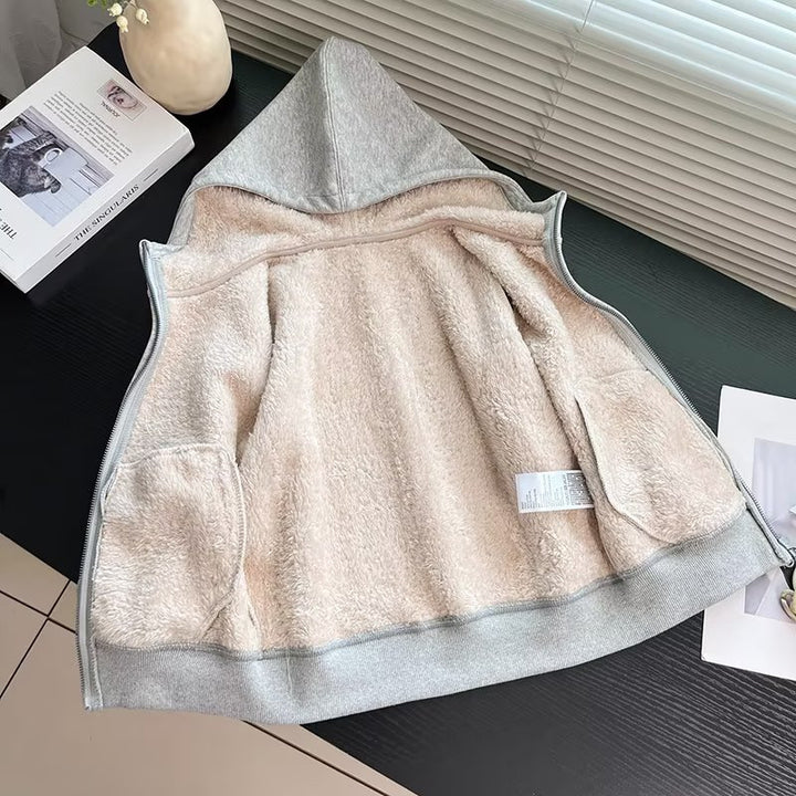Veste à capuche chaude et confortable pour femmes avec doublure en polaire Chic & Stil