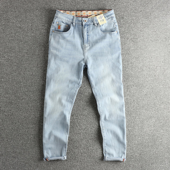 High-waisted slim-fit jeans for women vintage effect Lune London