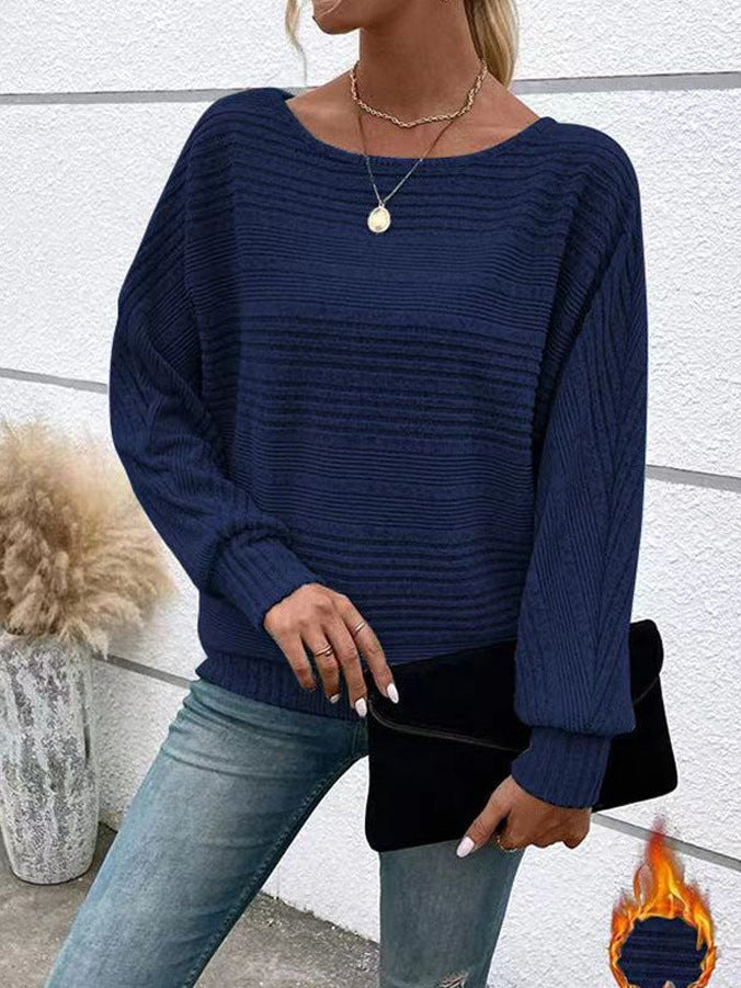 Loose fit knitted sweater for women with a relaxed fit and refined ribbed details Lune London
