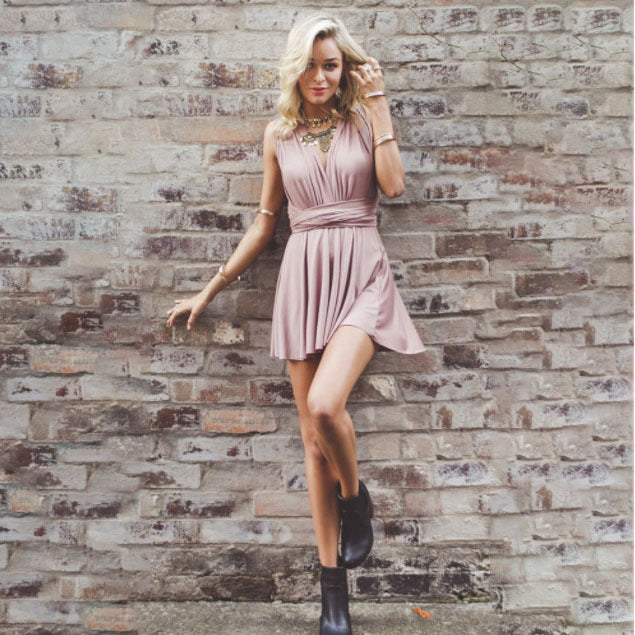 Lune London flared and fitted mini dress