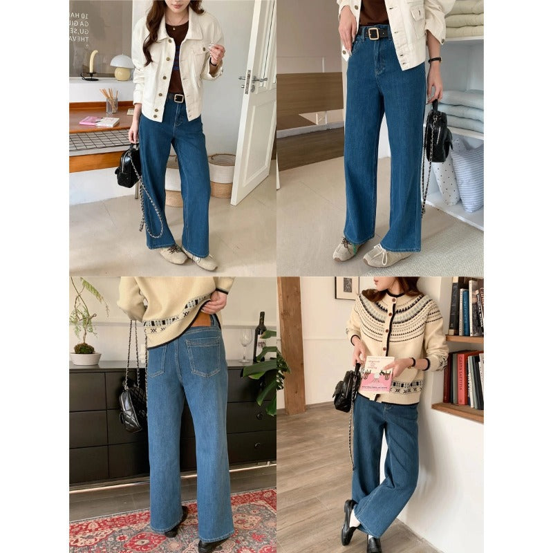 Women's High-Waist Jeans with Wide Leg Chic & Stil