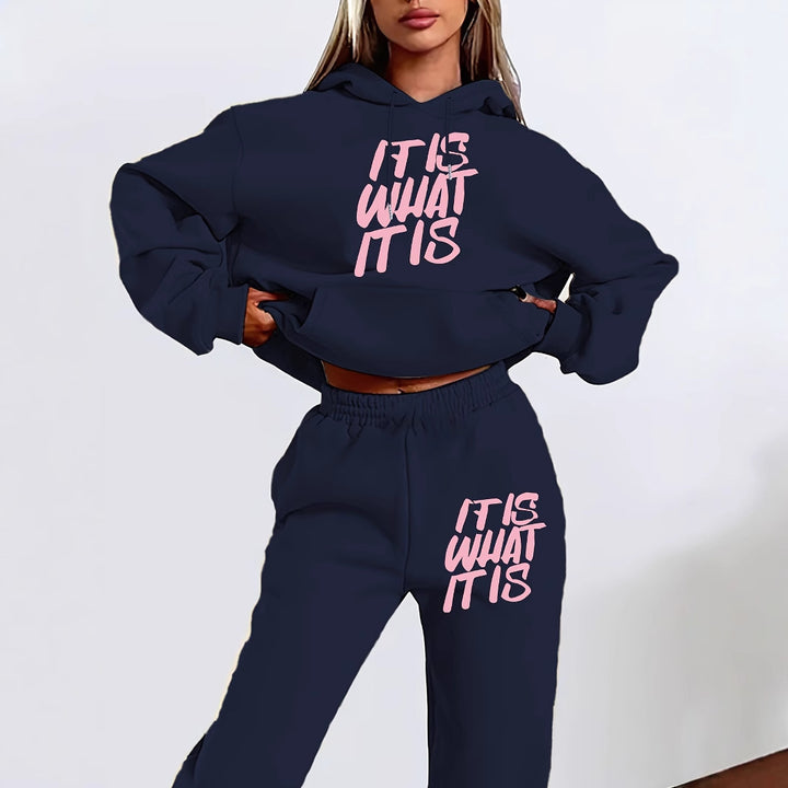 Ensemble de survêtement pour femmes avec impression élégante et coupe décontractée Chic & Stil