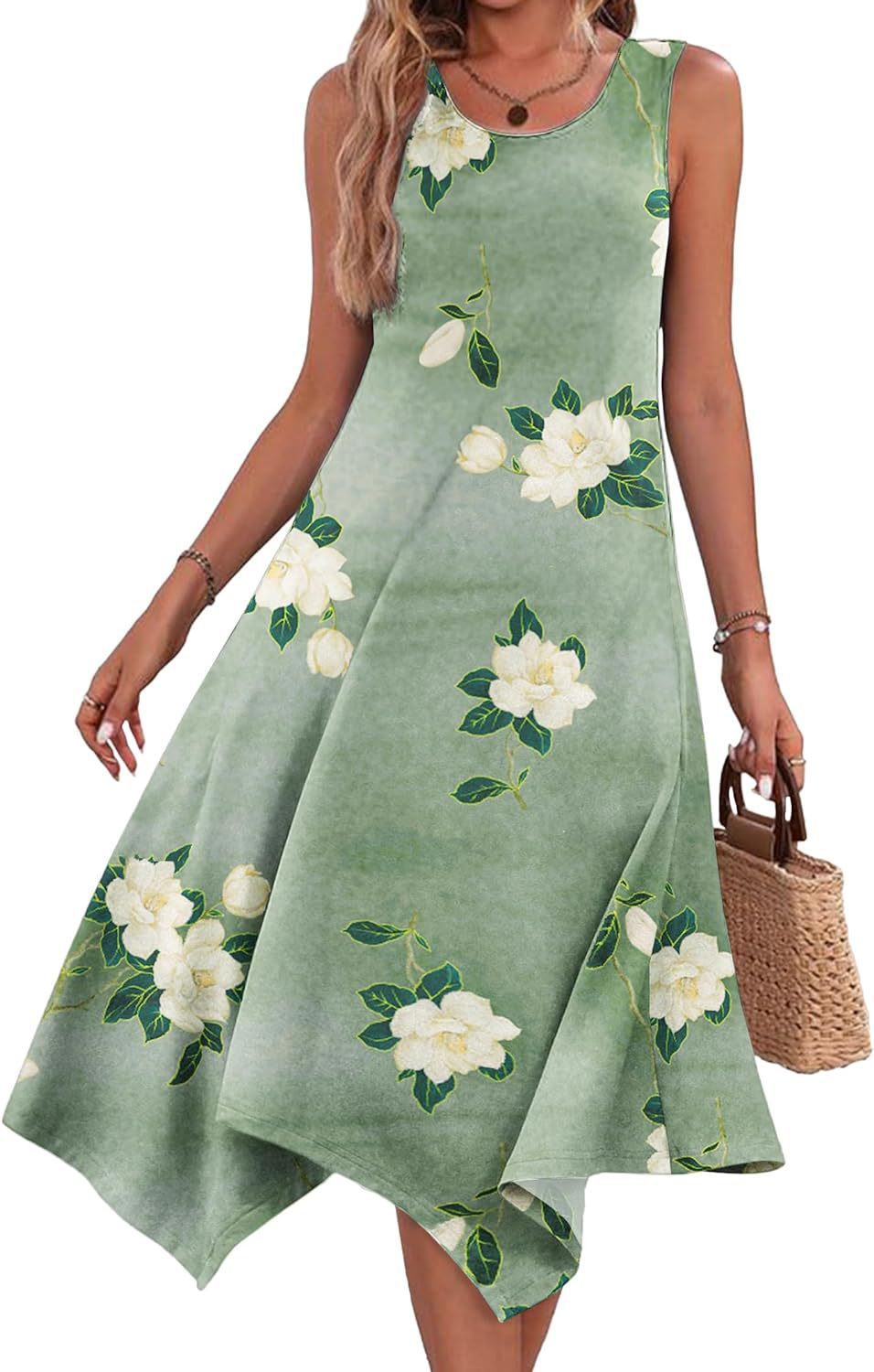 Summer shirt dress for women with asymmetrical hem and eye-catching pattern Lune London