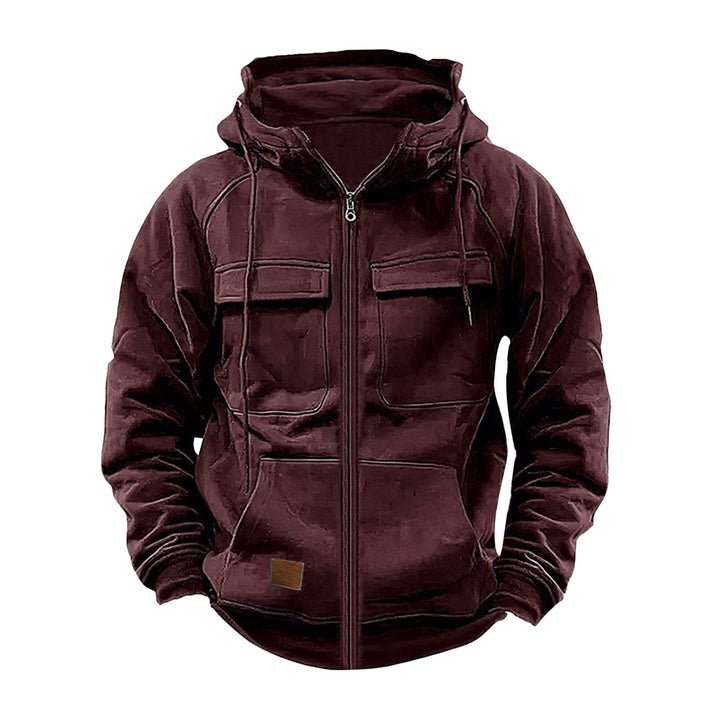 Men's hoodie jacket with practical pockets and robust design Lune London
