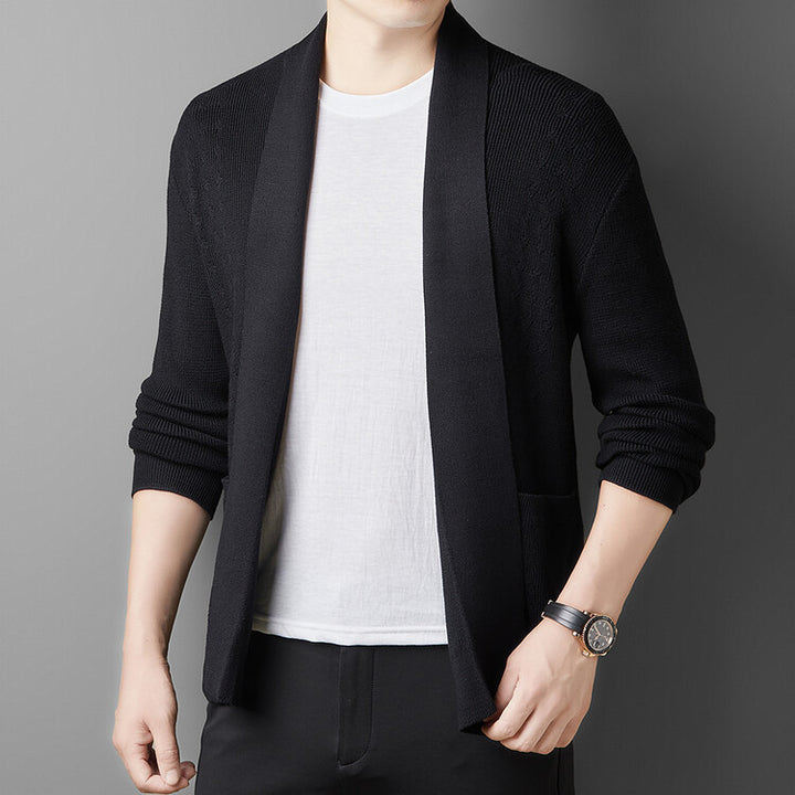 Jacket sweater for men with a modern cut and practical pockets Lune London