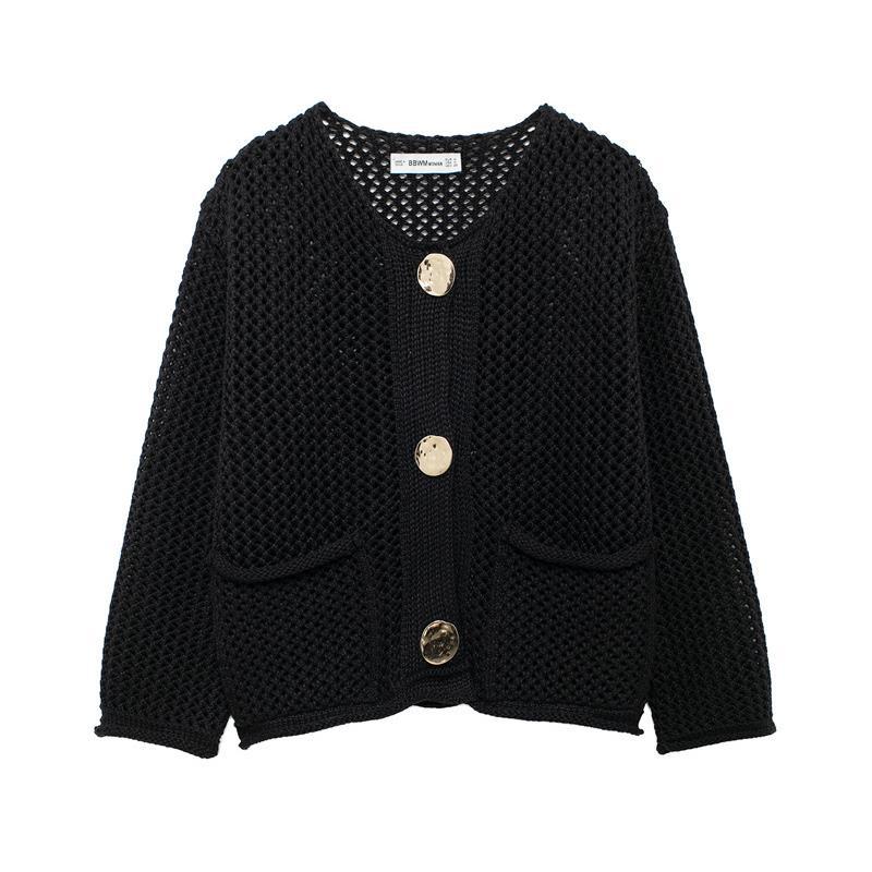 Lady cardigan with a breathable knit structure and practical pockets Lune London