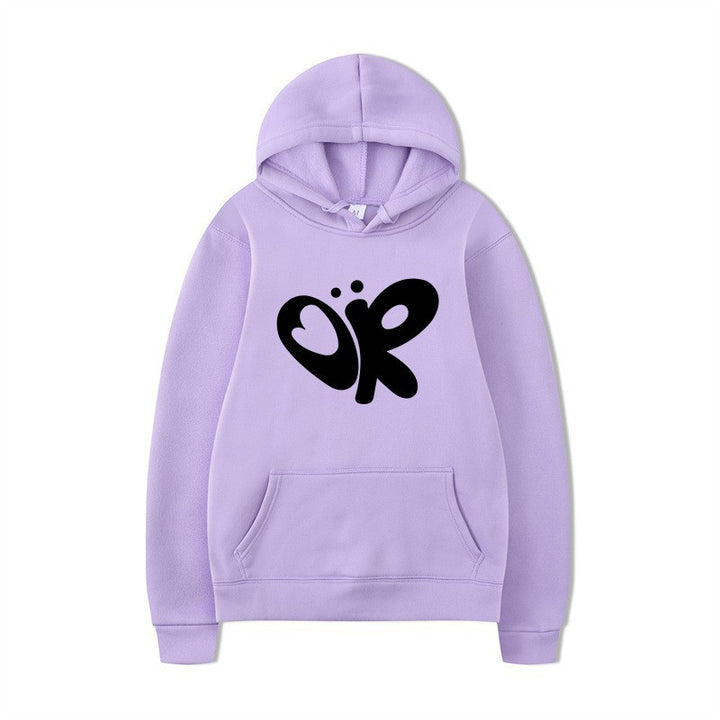 Women’s hoodie with large print and practical kangaroo pocket Chic & Stil