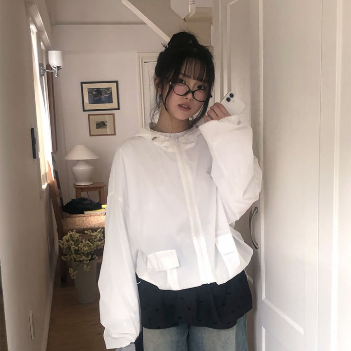 Veste coupe-vent décontractée pour femmes avec poches pratiques Chic & Stil