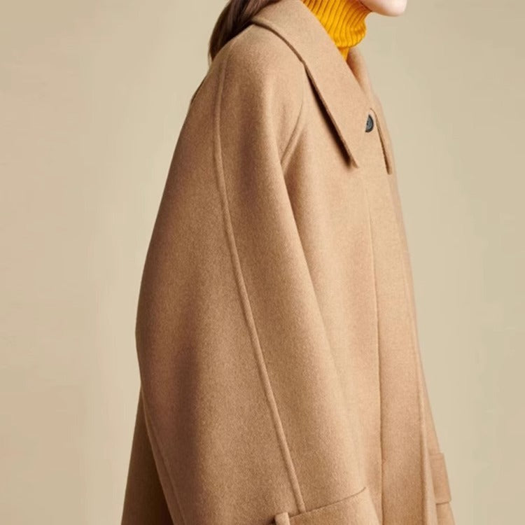 Manteau en laine surdimensionné pour femmes avec col moderne Chic & Stil