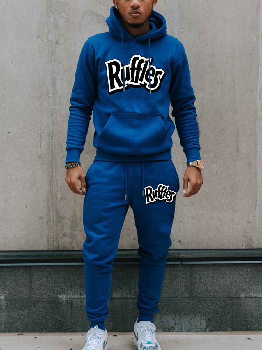 Men's comfortable hoodie and jogger set with striking logo Lune London