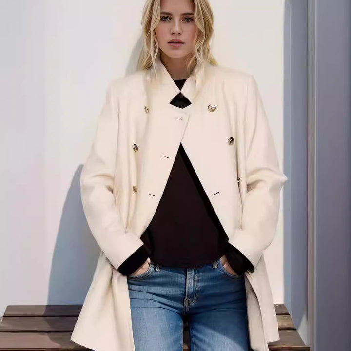 Elegant Duffle Coat for Women with Double Row of Buttons and Luxurious Details Lune London
