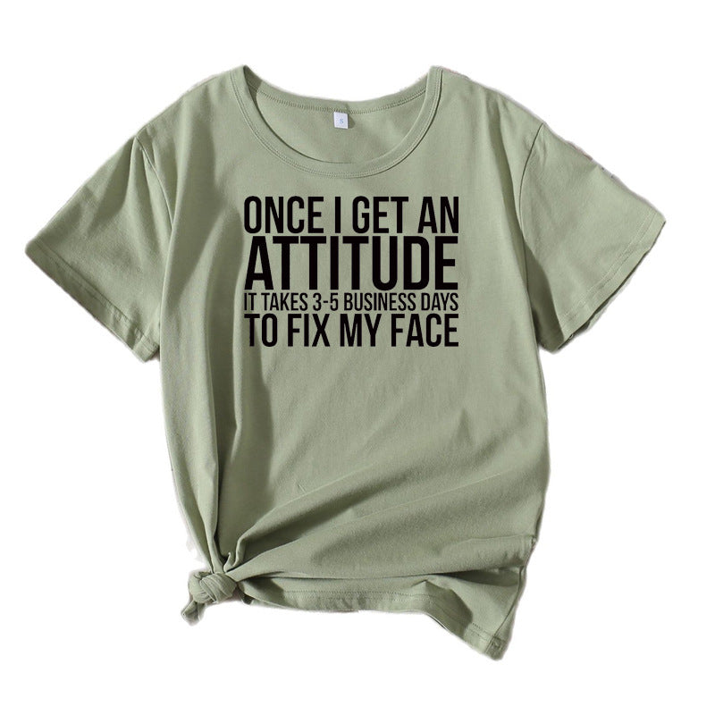 Ladies Casual Attitude Statement T-shirt Lune London
