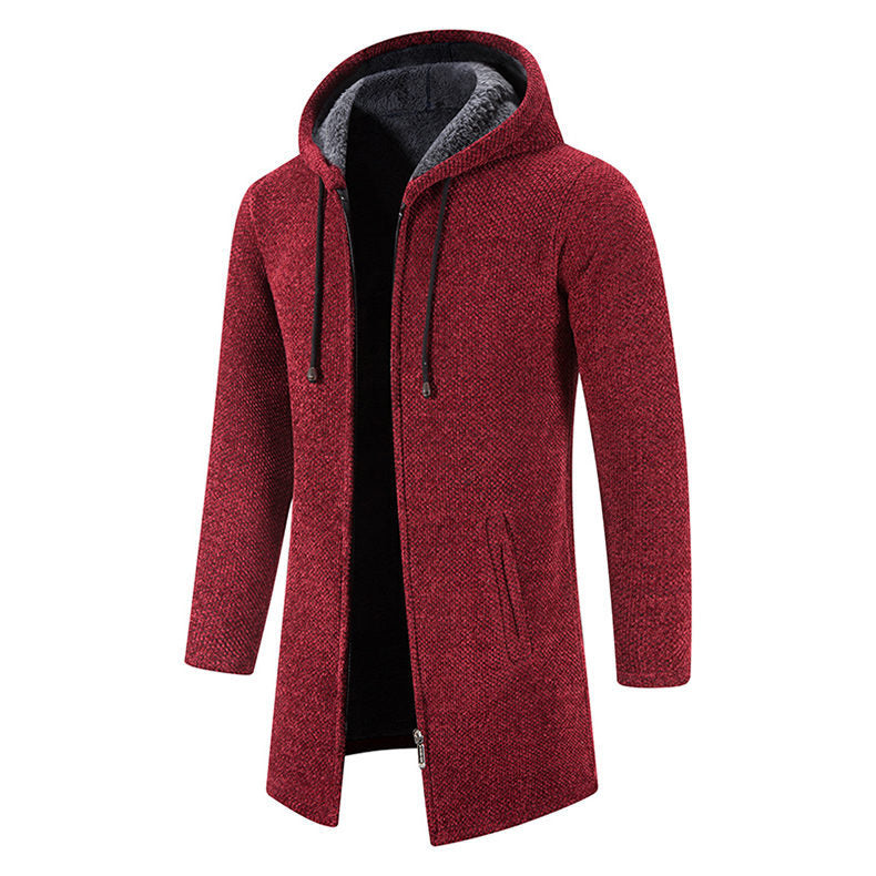 Premium fleece jacket for men, hooded and with side pockets Lune London