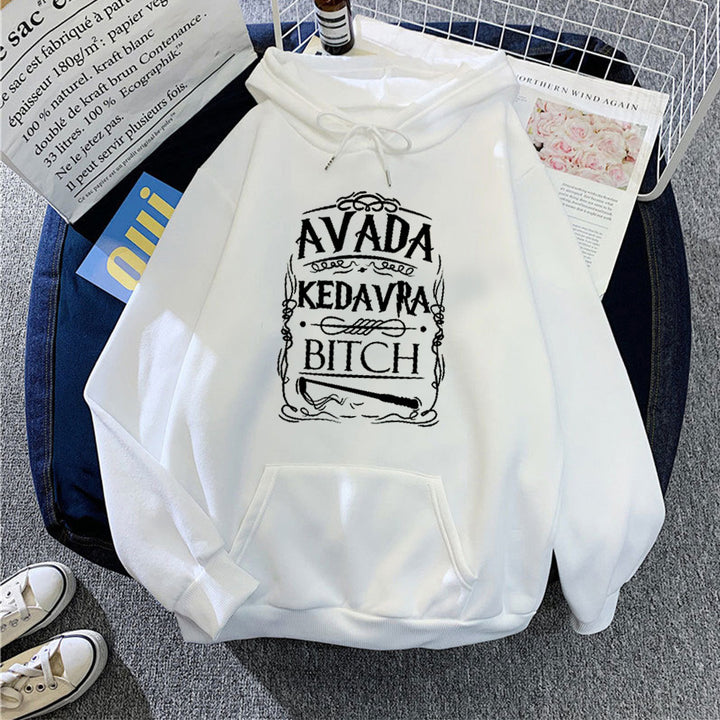 Women's hoodie with creative lettering Chic & Style