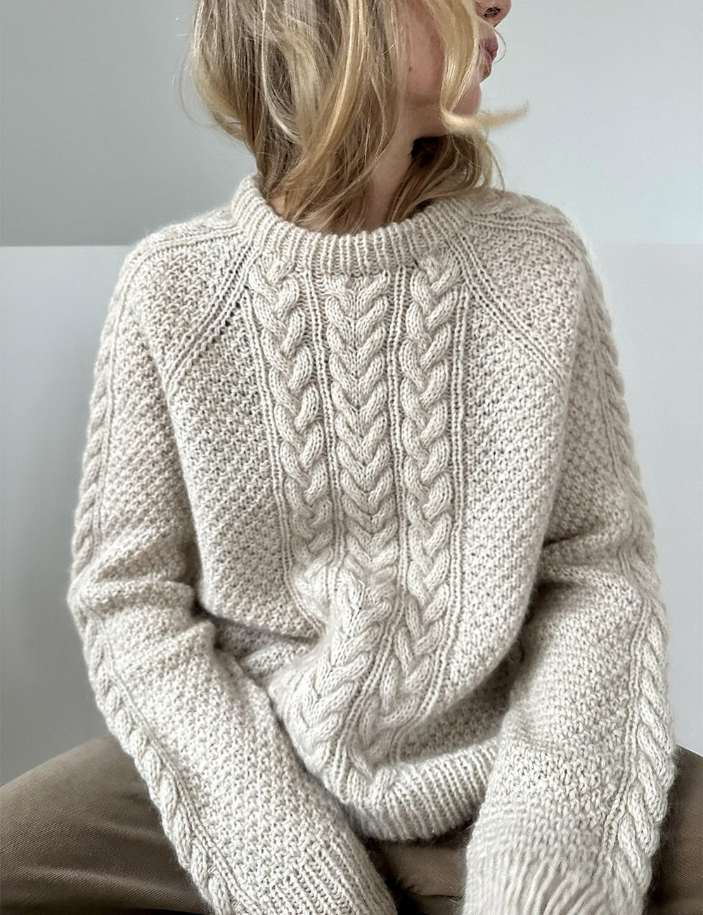 Knit sweater for women with a detailed textured pattern Lune London