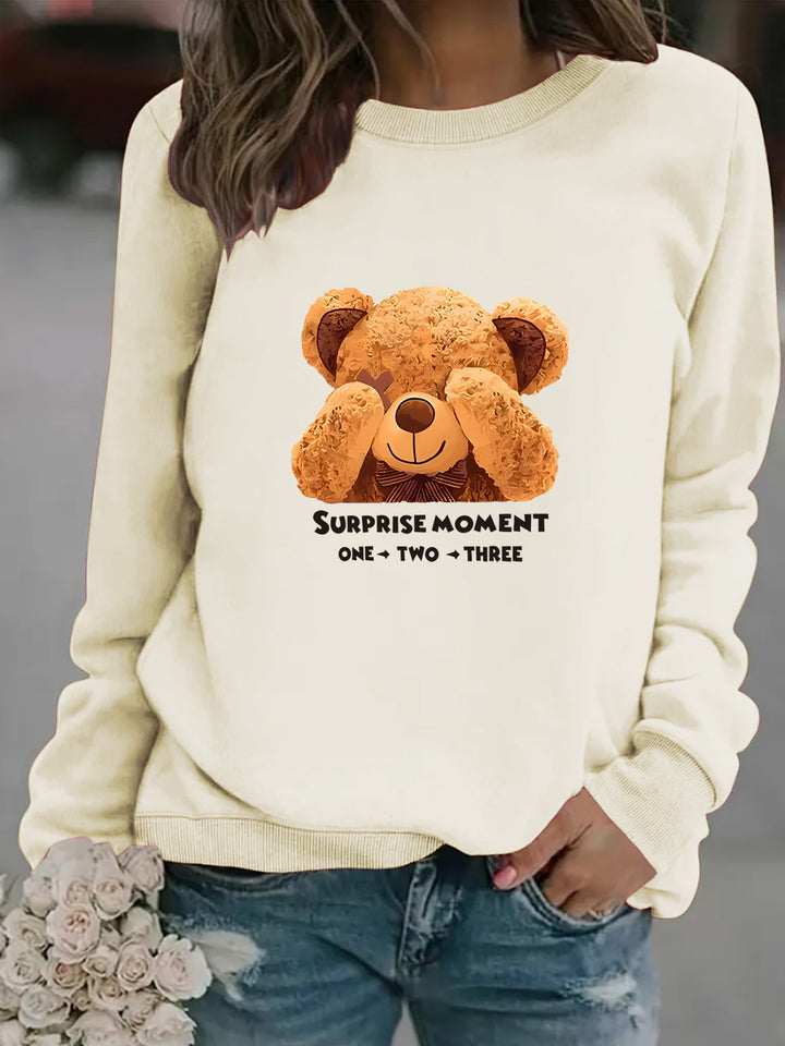 Women Sweatshirt with unique bear motif and entertaining saying Chic & Stil