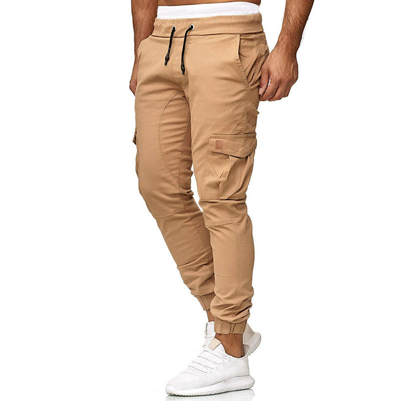 Men's cargo jogger pants with elastic waistband and practical side pockets Lune London