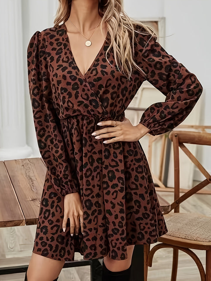 Lune London leopard print wrap dress for women