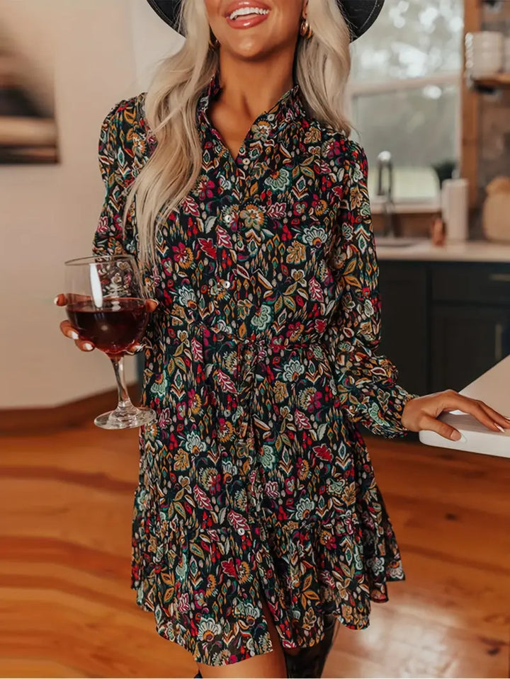 Blouse dress for women with floral design Lune London