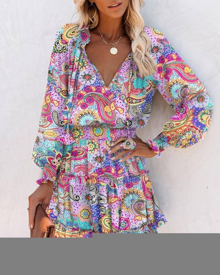 Elegant Lune London Ruffled Mini Flower Dress for Women