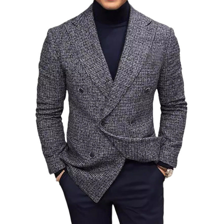 Men's Elegant Double-Breasted Blazer Chic Und Stil