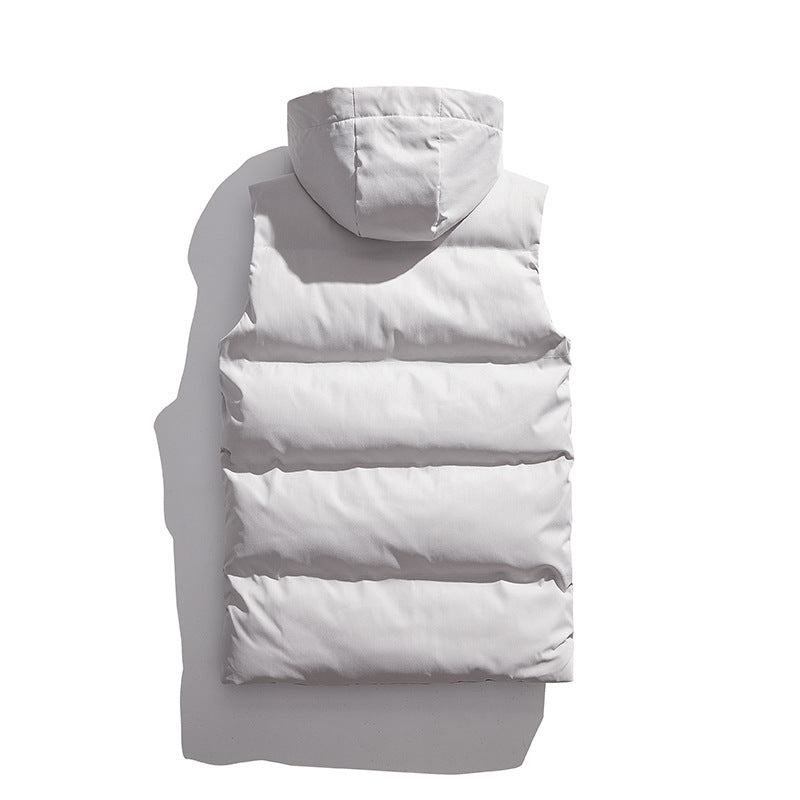 Ladies quilted thermal insulating vest with removable hood Lune London