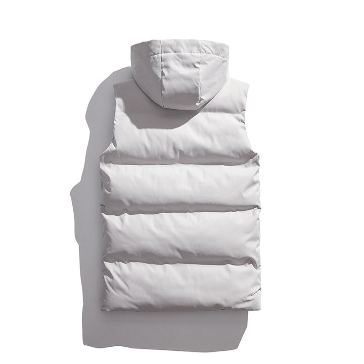 Ladies quilted thermal insulating vest with removable hood Lune London