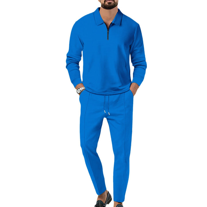 Men's Sports Zip-Up Sweater and Elegant Slim-Fit Pants Lune London