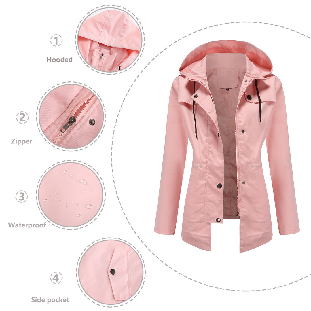 Waterproof leisure jacket for women with adjustable hood Lune London