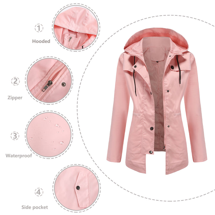 Waterproof leisure jacket for women with adjustable hood Lune London