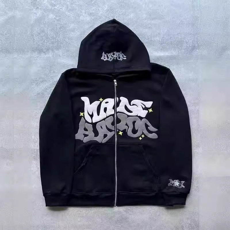 Women’s sporty hoodie jacket in urban graffiti style Lune London
